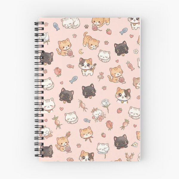 Item preview, Kawaii Cat Crowd Seamless Pattern – Super Cute Cats Print designed and sold by frantuliuss.
