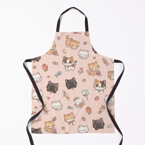 Item preview, Kawaii Cat Crowd Seamless Pattern – Super Cute Cats Print designed and sold by frantuliuss.