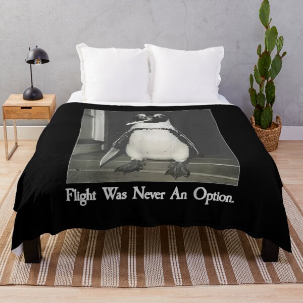 Item preview, Flight was Never an Option Penguin Smoking Funny Bird Meme designed and sold by EricCotanori.