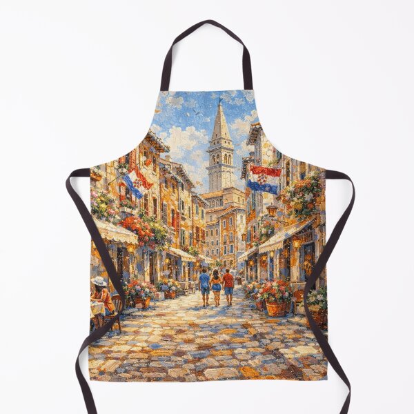 Item preview, Porec, Croatia – a painting of a summer day in this beautiful European city. designed and sold by GalleryKauffeld.
