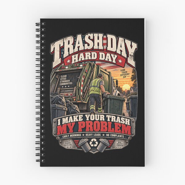 Item preview, Trash Day Hard Day - Funny Garbage Truck Driver Americana T-Shirt designed and sold by DomKo10.