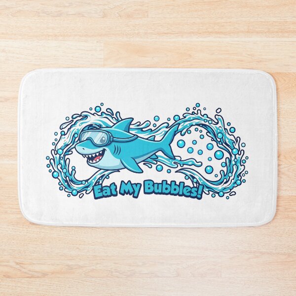 Item preview, Eat My Bubbles Cute Shark Swimming Goggles Swimmer designed and sold by Moad Fahim.
