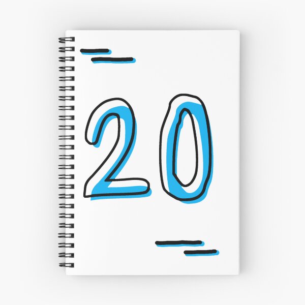 Item preview, Number 20 - Bold Blue Artistic Numeral Design designed and sold by Dyche Studio.