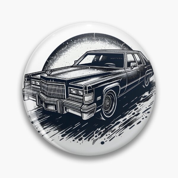 Item preview, Classic Cadillac DeVille Retro Car Illustration Design designed and sold by Jenil225.