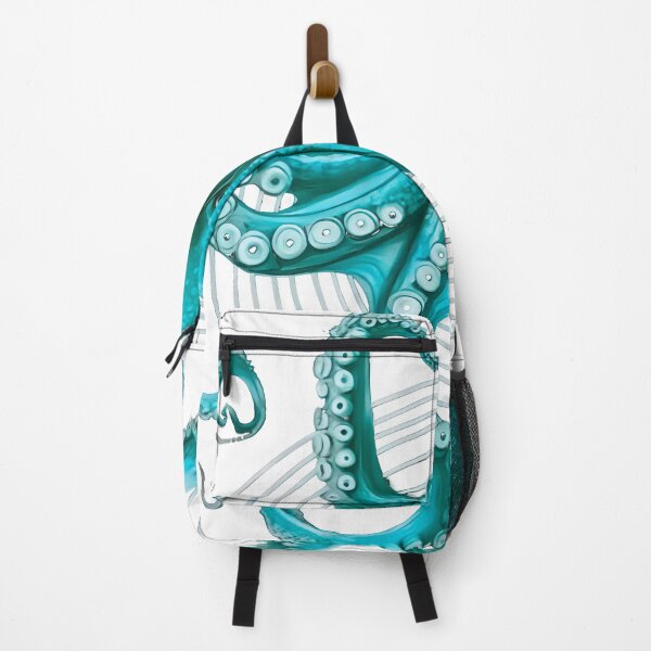Item preview, teal octopus w concentric circles designed and sold by PhiloDoh.