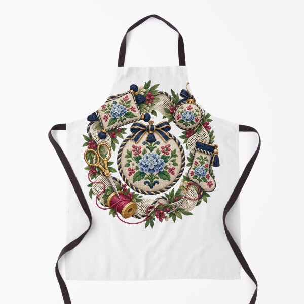 Item preview, Needlepoint Finisher Heirloom Wreath designed and sold by UrbanCanvvas.
