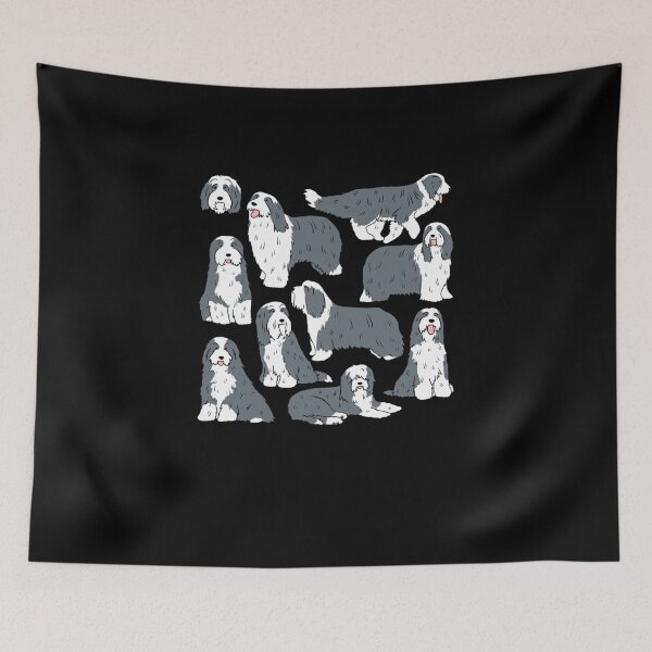 Item preview, Bearded collie cute pattern Sticker designed and sold by nguyetngatron.