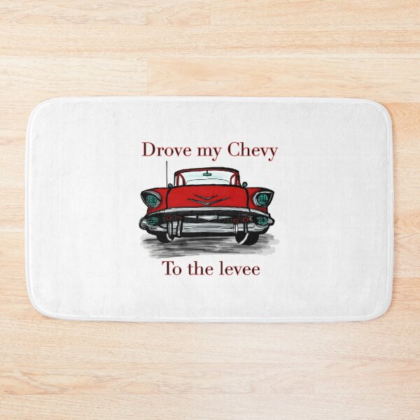 Item preview, Vintage Inspired Classic Chevy Driving Scene with Levee Background designed and sold by Jenil225.