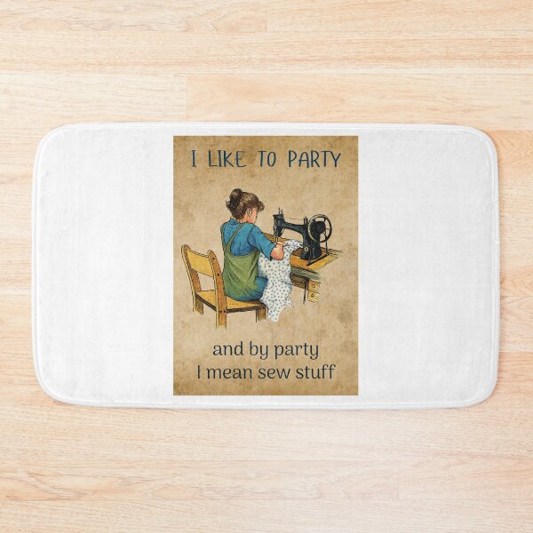 Item preview, Love Sewing, Drawing of Girl At Machine, Humor, Art designed and sold by JoyfulWhimsy.