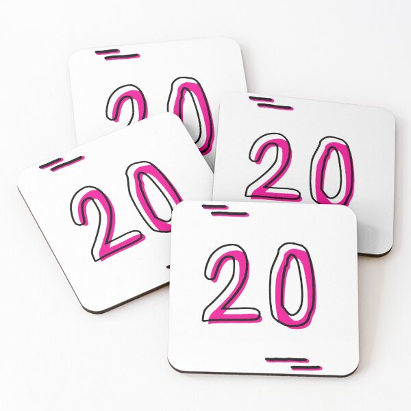 Item preview, Número 20 - Diseño numérico artístico en rosa intenso designed and sold by Dyche Studio.