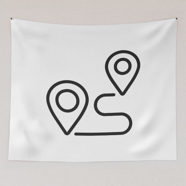 Item preview, GPS Route Navigation Line Icon designed and sold by VectorForge Studio.