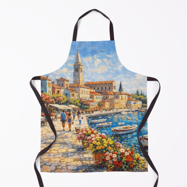 Item preview, Porec, Croatia – a painting of a summer day in this beautiful European city. designed and sold by GalleryKauffeld.