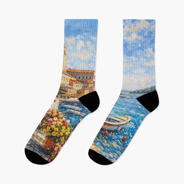 Item preview, Porec, Croatia – a painting of a summer day in this beautiful European city. designed and sold by GalleryKauffeld.