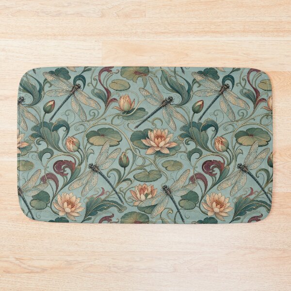 Item preview, Art Nouveau Dragonflies Water Lilies Pattern designed and sold by frumixart.