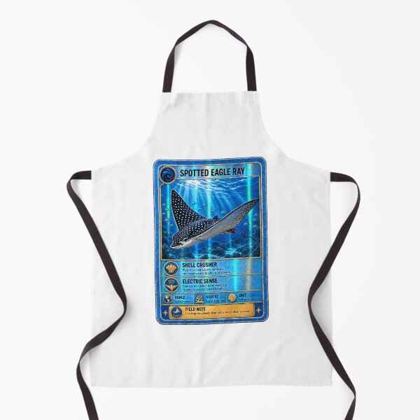 Item preview, Spotted Eagle Ray Trading Card Style Art designed and sold by KenworksDigital.
