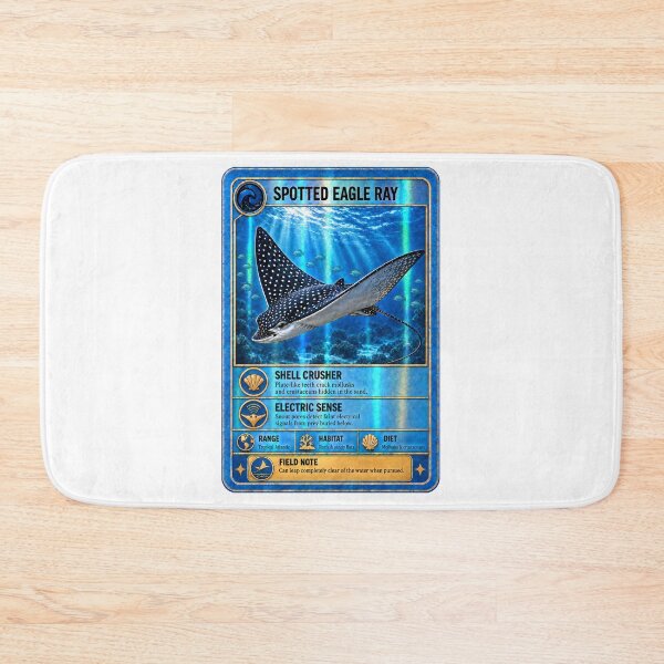 Item preview, Spotted Eagle Ray Trading Card Style Art designed and sold by KenworksDigital.