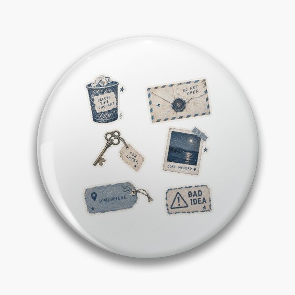 Item preview, Vintage Secret Notes Sticker Pack | Nostalgic Retro Ephemera Stickers | Blue Aesthetic | journal stickers | aesthetic | vintage | cool designed and sold by ravenRM.