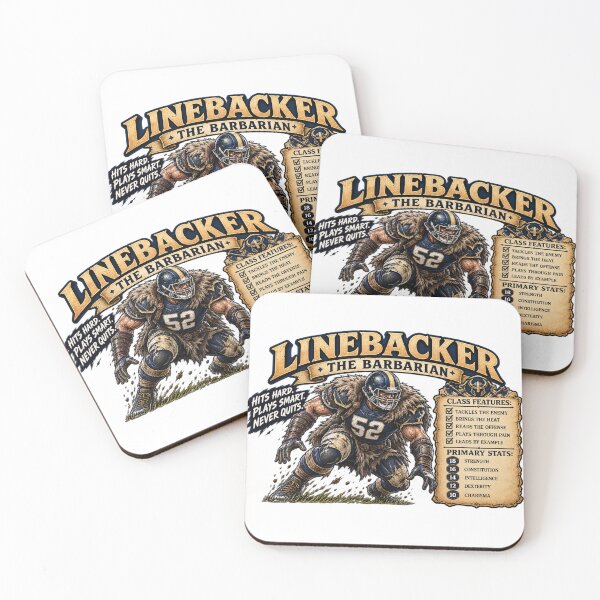 Item preview, Linebacker — The Barbarian designed and sold by Fantasy Football Company.