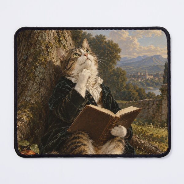 Item preview, Scholar Cat and the Falling Apple designed and sold by Ocelot-T.
