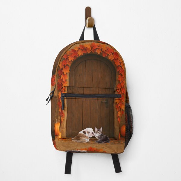 Item preview, Fall Welcome: Puppy and Kitten at the Door designed and sold by VibranPalette.