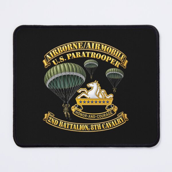 Item preview, Army - US Paratrooper - 2nd Battalion 8th Cavalry - Airborne - AirMobile - 3D - Enhanced designed and sold by Military Insignia Products.