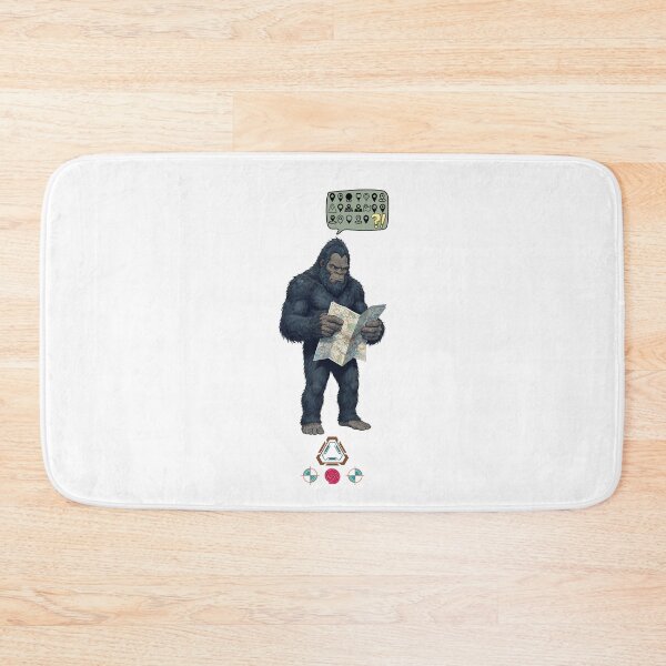 Item preview, Lost Sasquatch - Bigfoot Trying to Read a Map - Cryptid Humor T-Shirt designed and sold by Whimsy Trail Co.