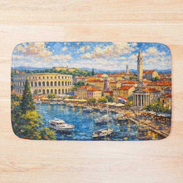 Item preview, Pula, Croatia – a painting of a summer day in this beautiful European city. designed and sold by GalleryKauffeld.