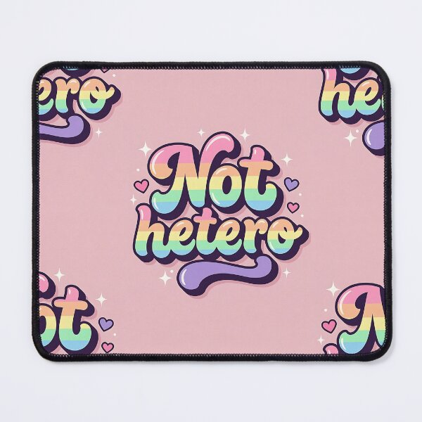 Item preview, Not Hetero Rainbow Pride Lettering Art designed and sold by ZhivanCrimson.