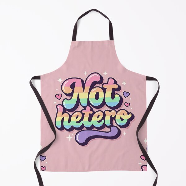 Item preview, Not Hetero Rainbow Pride Lettering Art designed and sold by ZhivanCrimson.