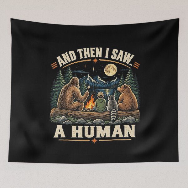 Item preview, And Then I Saw A Human Bigfoot Camping designed and sold by TadeoNivar.