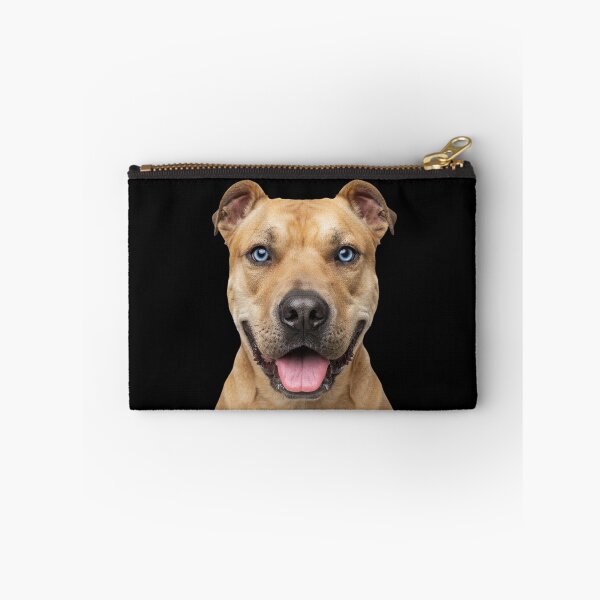 Item preview, Pitbull Dog Face Blue Eyes Smiling Portrait Art designed and sold by cabana.space.
