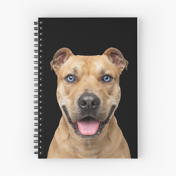 Item preview, Pitbull Dog Face Blue Eyes Smiling Portrait Art designed and sold by cabana.space.