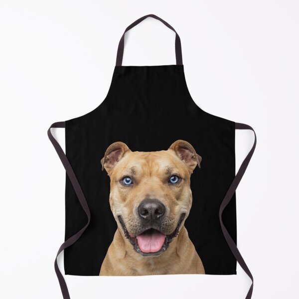 Item preview, Pitbull Dog Face Blue Eyes Smiling Portrait Art designed and sold by cabana.space.