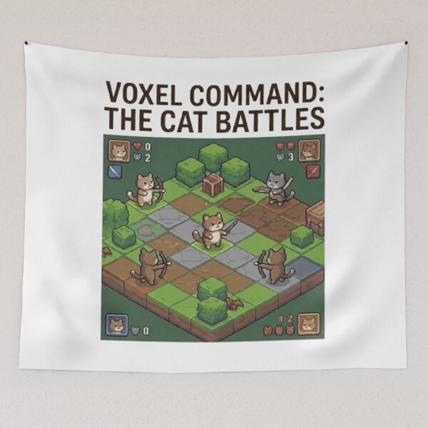 Item preview, Voxel Command: The Cat Battles - Isometric Pixel Art designed and sold by PetalsPaws.