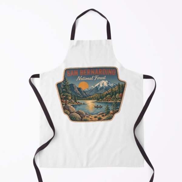 Item preview, San Bernardino National Forest Vintage Alpine Lake Mountain Art designed and sold by LittleArij.