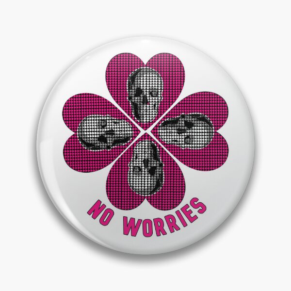 Item preview, No Worries Skull with Hearts designed and sold by dpenn.