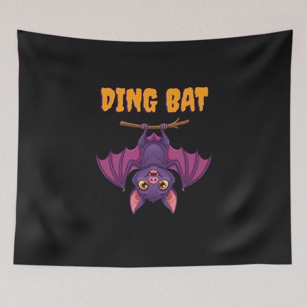 Item preview, Ding Bat Cute Halloween Bat Cartoon designed and sold by BedheadBobShop.