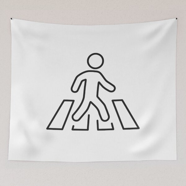 Item preview, Pedestrian Crossing Line Icon designed and sold by VectorForge Studio.