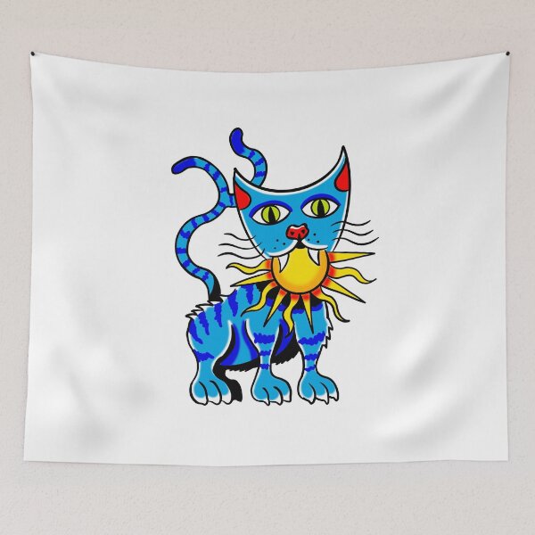 Item preview, Gatito Azul Blue Cat Trickster designed and sold by MARCOSURREAL.