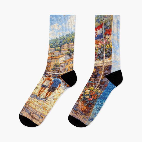 Item preview, Rabac, Croatia – a painting of a summer day in this beautiful European place. designed and sold by GalleryKauffeld.
