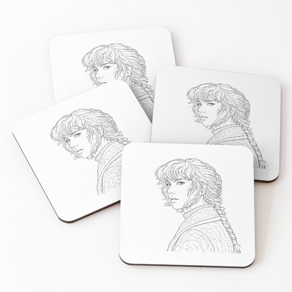 Item preview, Anime Girl Line Art Portrait designed and sold by hustongriceldas.