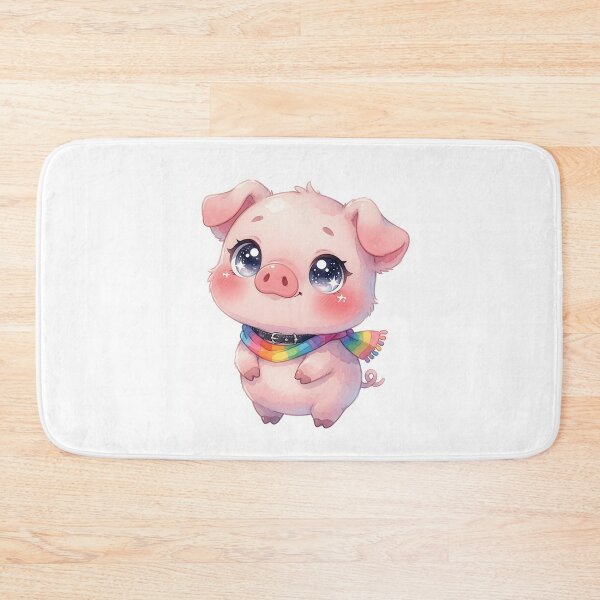 Item preview, Cute Pride Pig Rainbow Scarf Art designed and sold by ZhivanCrimson.