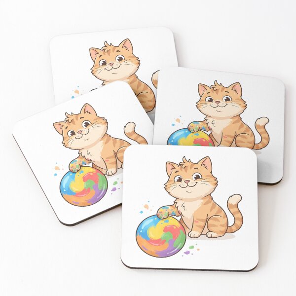 Item preview, Dot Day Range Tabby Cat With Colorful Cute Illustration designed and sold by hustongriceldas.