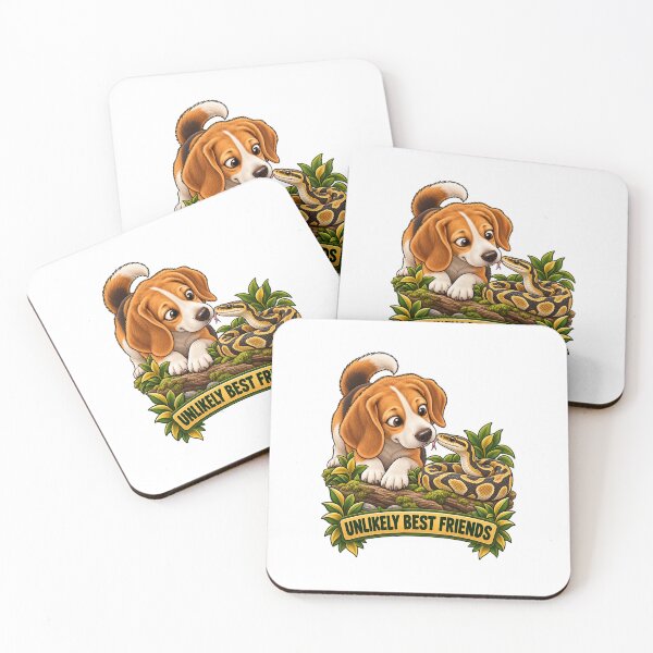 Item preview, Unlikely Best Friends Funny Dog Snake Owner Gift Design designed and sold by Rod & Retriever.