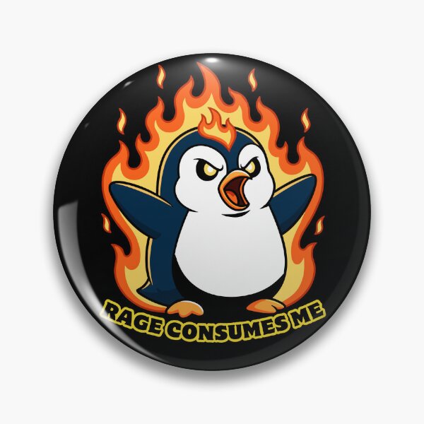 Item preview, Rage Consumes Me Funny Penguin Animal designed and sold by InkyGenies.