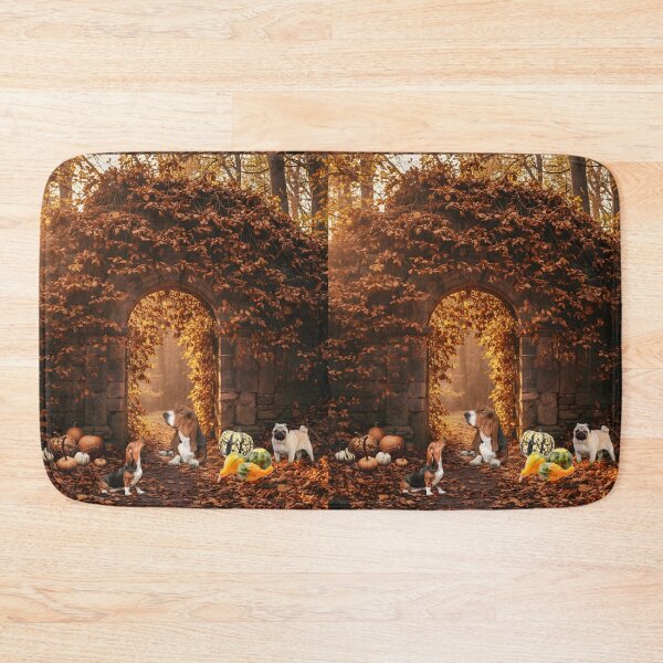 Item preview, Autumn Dogs at the Enchanted Archway designed and sold by VibranPalette.