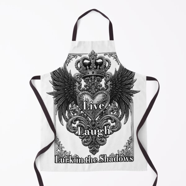 Item preview, Live Laugh Lurk in the Shadows – Gothic Crown & Black Wings designed and sold by A-T-H.