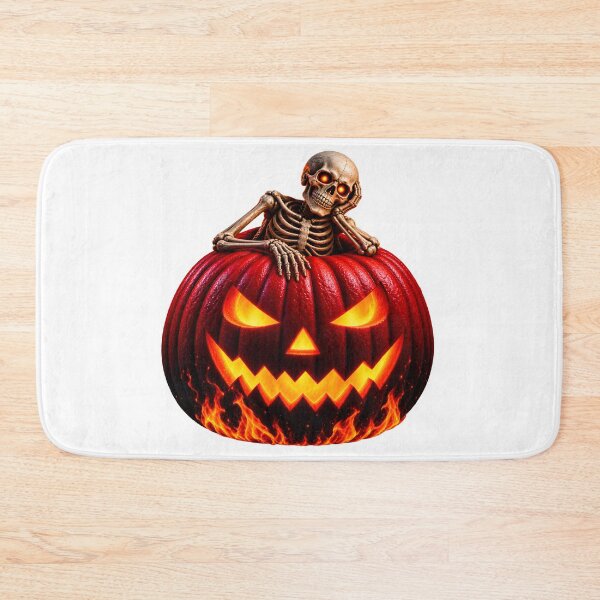 Item preview, halloween pumpkin red with skeleton 4 designed and sold by natalik2024.
