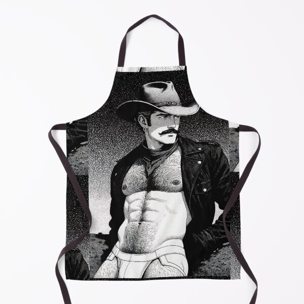 Item preview, Gay Cowboy Mustache Leather Jacket Art designed and sold by ZhivanCrimson.