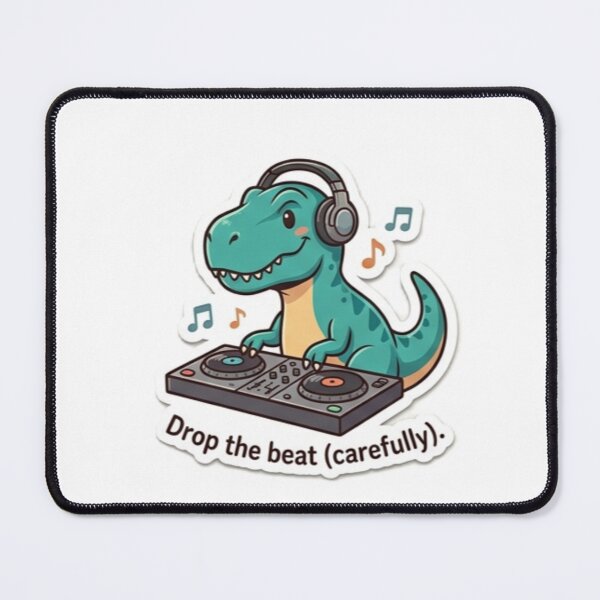 Item preview, DJ DINO saying Drop the beat carefully. designed and sold by ZANU creativity.